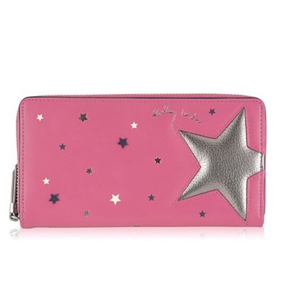 Large pink leather 'Night Shift' matinee purse